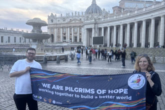 Young people during their recent trip to the Vatican, Credit: CAFOD