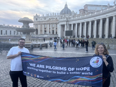 Young people during their recent trip to the Vatican, Credit: CAFOD