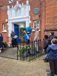 Unveiling ceremony of plaque to Francis Taylor at St Mary's Convent