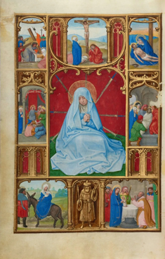 The Seven Sorrows of the Virgin, from Prayer Book of Cardinal Albrecht of Brandenburg, by Simon Bening, 1525-1530 © Getty Museum, Los Angeles