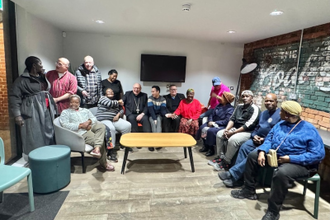 Archbishop John Wilson and  Fr Phil Andrews. with POSITIVE FAITH members