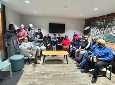 Archbishop John Wilson and  Fr Phil Andrews. with POSITIVE FAITH members