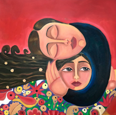 The single's official design by Gazan painter Malak Mattar, additional artwork by Cameron JL West.