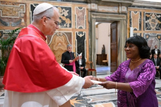 Pope receives ambassadors' Letters of Credence. Image Vatican Media