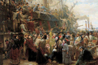 The Emigrant Ship (also known as 'Goodbye'), by Charles Joseph Staniland, 1878 © Cartwright Hall Art Gallery, Bradford Museums and Galleries