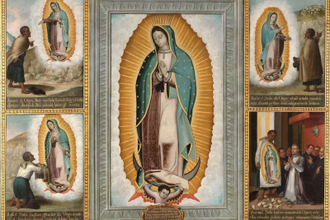 Image and Apparitions of Our Lady of Guadalupe,  Painted by José Juárez, 1656 © Monasterio de Sor María de Jesús de Ágreda, Soria, Spain