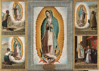 Image and Apparitions of Our Lady of Guadalupe,  Painted by José Juárez, 1656 © Monasterio de Sor María de Jesús de Ágreda, Soria, Spain