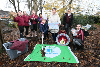 Mary Creagh MP with pupils at St John Fisher Catholic Primary School. Image: Richard Nelmes