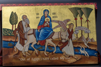 Icon at Orthodox vesper during WCC Central Committee meeting, Johannesburg 18-24 June 2025. Photo: Albin Hillert/WCC