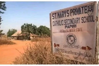 Entrance to St Mary's Catholic School,  Papiri, Agwara Local Government  Area, Niger State. Image by © ACN