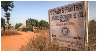 Entrance to St Mary's Catholic School,  Papiri, Agwara Local Government  Area, Niger State. Image by © ACN