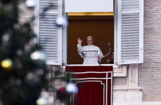 Pope Leo greets crowds during Angelus