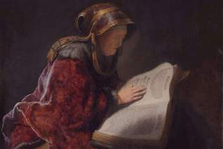 The Prophetess Anna Reading by Rembrandt, 1631. Oil on oak panel © Rijksmuseum, Amsterdam