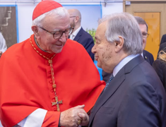 Cardinal Nichols with UN Secretary General Antonio Guterres