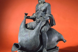 Silenus riding a wineskin, fountain figure, Replica of 1st century BC statue from the Villa dei Papiri, Herculaneum © The Penn Museum, Pennsylvania, USA