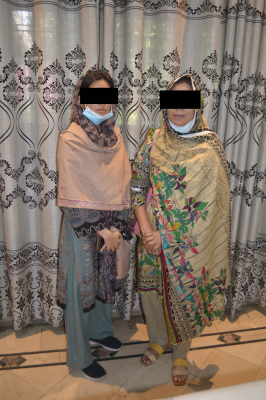 Mariam Lal and Newosh Arooj (faces partially concealed for their safety) Image ©ACN
