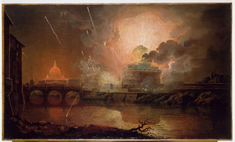 Fireworks at Castel Sant'Angelo by Joseph Wright of Derby, 1774-1778 © Birmingham Museum and Art Gallery Trust