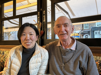 Jane Chow and Fr John Wotherspoon  from Voice for Prisoners during their visit to London