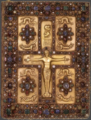 The Lindau Gospels, Latin manuscript with jeweled gold cover,   780-880 © The Morgan Library, New York