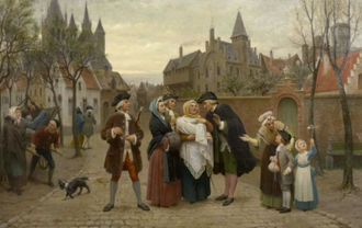 A Baptism in Flanders in the 18th Century, Félix De Vigne © Museum of Fine Arts Ghent, Belgium