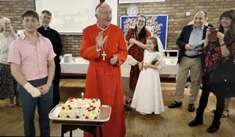 Cardinal Vincent on a recent parish visit - to St Thomas More's, Manor House