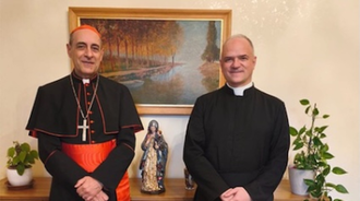 Cardinal Victor Fernández with  Fr Davide Pagliarani - Image:  Vatican Media