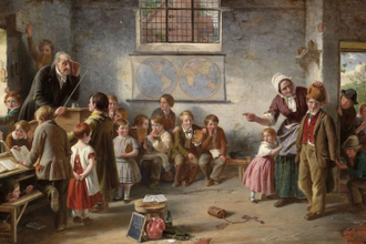 The New Pupil, by Thomas Brooks, 1854  © Dorotheum Auctions, Vienna