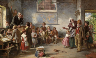 The New Pupil, by Thomas Brooks, 1854 © Dorotheum Auctions, Vienna