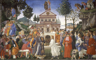 Temptations of Christ - Botticelli - Sistine Chapel