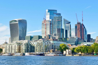 City of London Skyline, The Square Mile, UK, Including the Leadenhall building and the Walkie Talkie building © Alamy Images