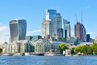 City of London Skyline, The Square Mile, UK, Including the Leadenhall building and the Walkie Talkie building © Alamy Images