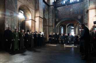 Ecumenical prayer in St Sofia Cathedral, Kyiv with heads of Ukraine's churches, European leaders, President Zelenskyy and first lady Olena Zelenska. Photo: Office of the President of Ukraine