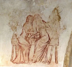 The Gossip Mural with Demons, All Saints Church, Little Melton, Norfolk14th C © Wikimedia