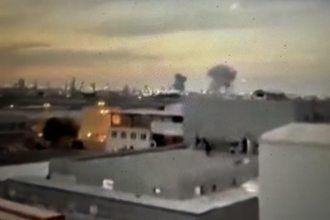 Drones hit oil refinery.  Screenshot