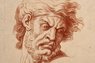 The face of a bearded man expressing Anger (la Colère), Print of a drawing after Charles le Brun, Original drawing circa 1670 © Wellcome Collection, London