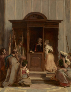 The Confessional, by Sir David Wilkie, 1827,  Oil on canvas  © National Galleries of Scotland