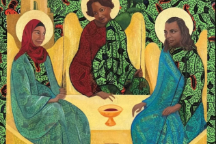 Hospitality of Abraham-After Rublev, 2025    Meg Wroe