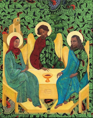 Hospitality of Abraham-After Rublev, 2025    Meg Wroe
