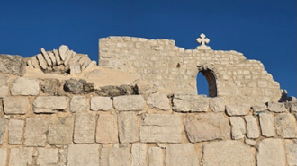 The ancient Greek Melchite Church in Taybeh