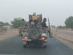 Military support driving towards Maiduguri in 2024 © ACN