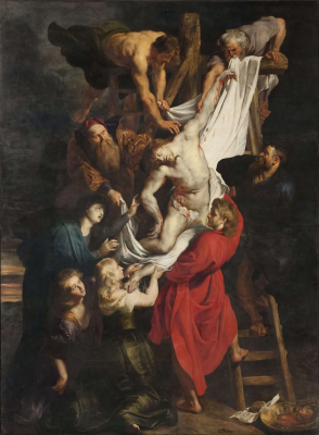 The Descent from the Cross  by Peter Paul Rubens. Painted 1612 - 1614,  © The Cathedral of Our Lady (Onze-Lieve-Vrouwekathedraal), Antwerp