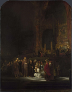 Christ and the Woman taken in Adultery, by Rembrandt, 1644  © National Gallery,  London