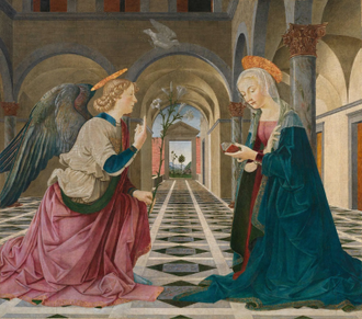 The Annunciation,  by Piermatteo d'Amelia , 1487 © The Isabella Stewart Gardner Museum, Boston