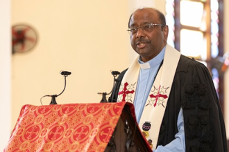 Rev Prof Dr Jerry Pillay at ecumenical service, Havana. Photo: Panchito González/Prensa Latina