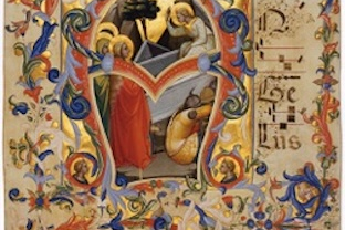 The Three Marys at the tomb - Monaco Lorenzo 1396 - Louvre, Paris. Wiki Image