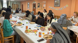 Easter breakfast at the RMI hostel