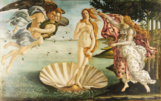 The Birth of Venus by Sandro Botticelli, 1485 © Galleria degli Uffizi, Florence