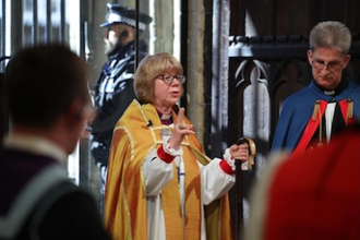 Archbishop Sarah in Canterbury Cathedral.. Image: Neil Turner for Lambeth Palace