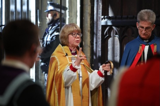 Archbishop Sarah in Canterbury Cathedral.. Image: Neil Turner for Lambeth Palace