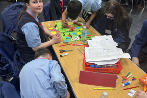 St John Plessington students designing their board game